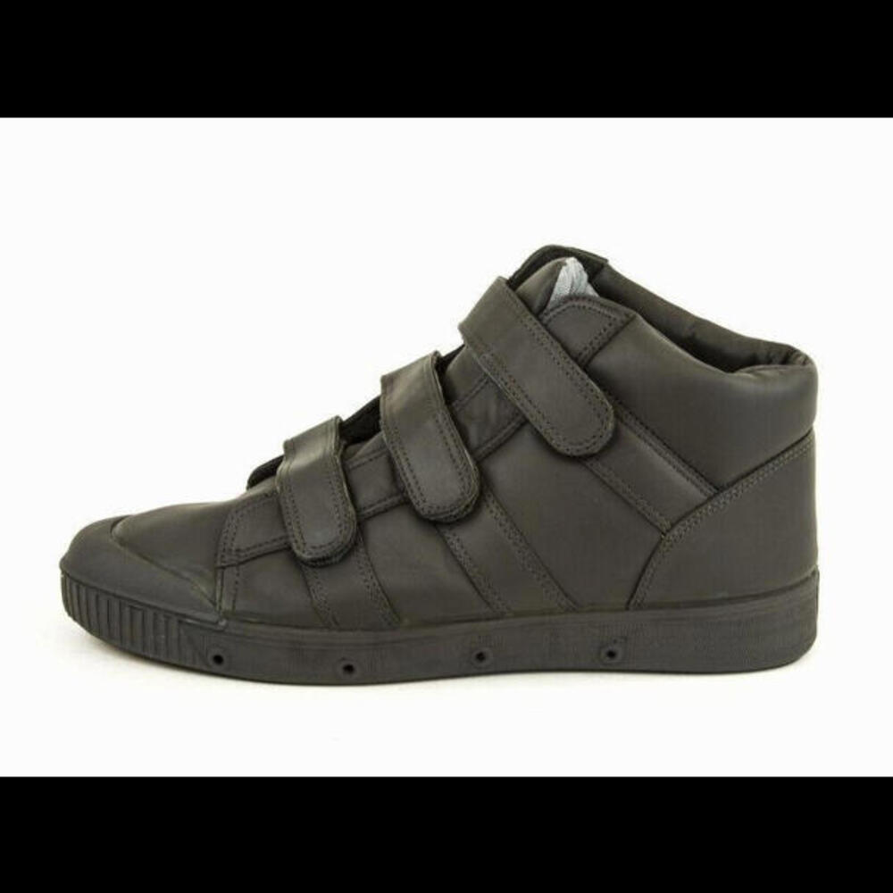 SPRING COURT MENS B2 SCRATCH M GARMENT LEAD GRAY LEATHER 3 STRAP CLOSURE